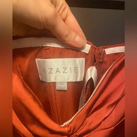 Azazie Alexia Stretch Satin Maxi Dress - Picture 8 of 8